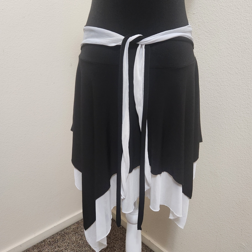 Vtg 90s Y2K Capricho Fairy Dress M Black Halter Asym Hem Party Whimsigoth Witchy - Picture 5 of 16